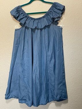 Torrid Women's Blue Jean Peasant Mini Dress. Good Condition. Size Torrid 0.